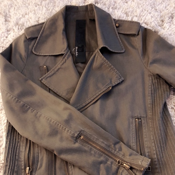 Joes Jeans Army Green Moto Jacket - Picture 2 of 7